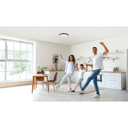 LED Димируем плафон PLAFON LED/20W/230V 3000-6500K Wi-Fi черен