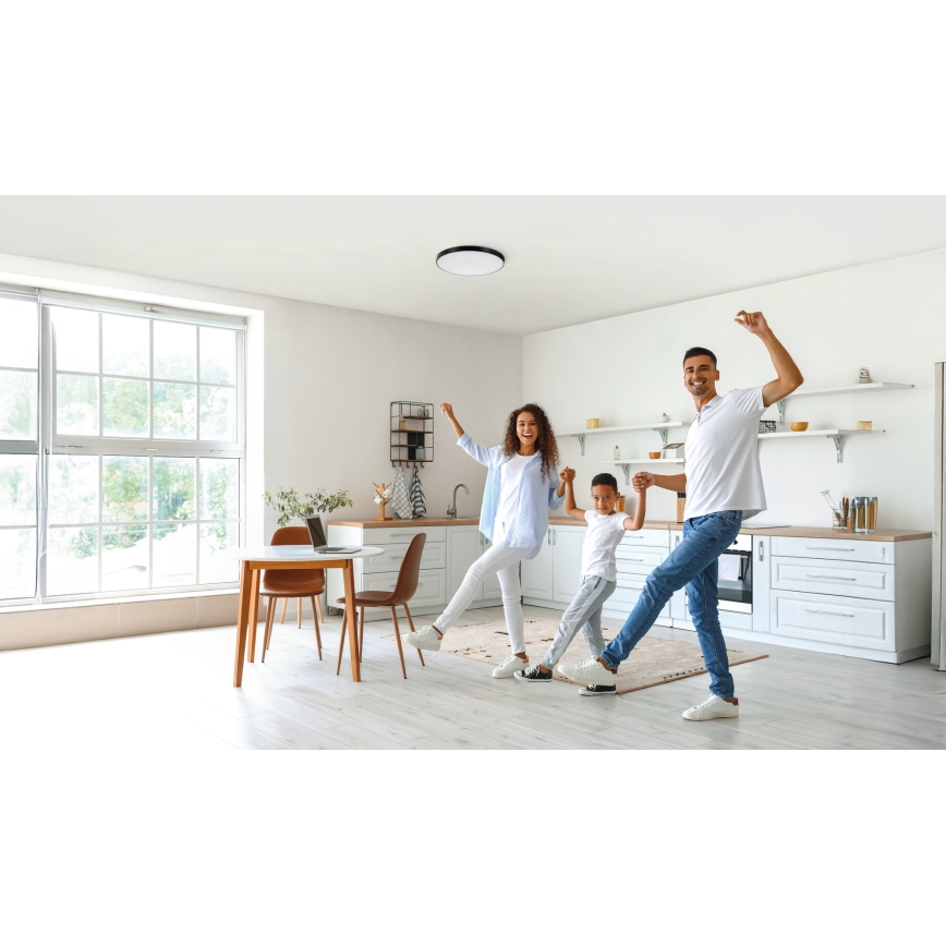 LED Димируем плафон PLAFON LED/20W/230V 3000-6500K Wi-Fi черен