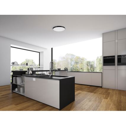 LED Димируем плафон PLAFON LED/20W/230V 3000-6500K Wi-Fi черен