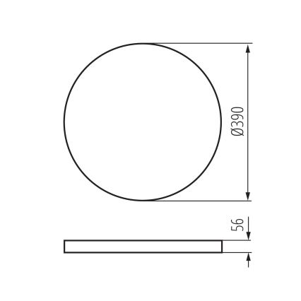 LED Димируем плафон PLAFON LED/20W/230V 3000-6500K Wi-Fi черен