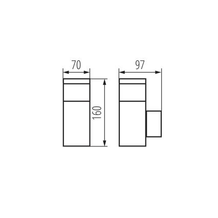 Екстериорен аплик DASTEN 1xG9/11W/230V IP44 черен