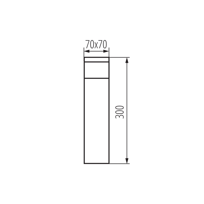 Екстериорна лампа DASTEN 1xG9/11W/230V 30 см IP44 черен