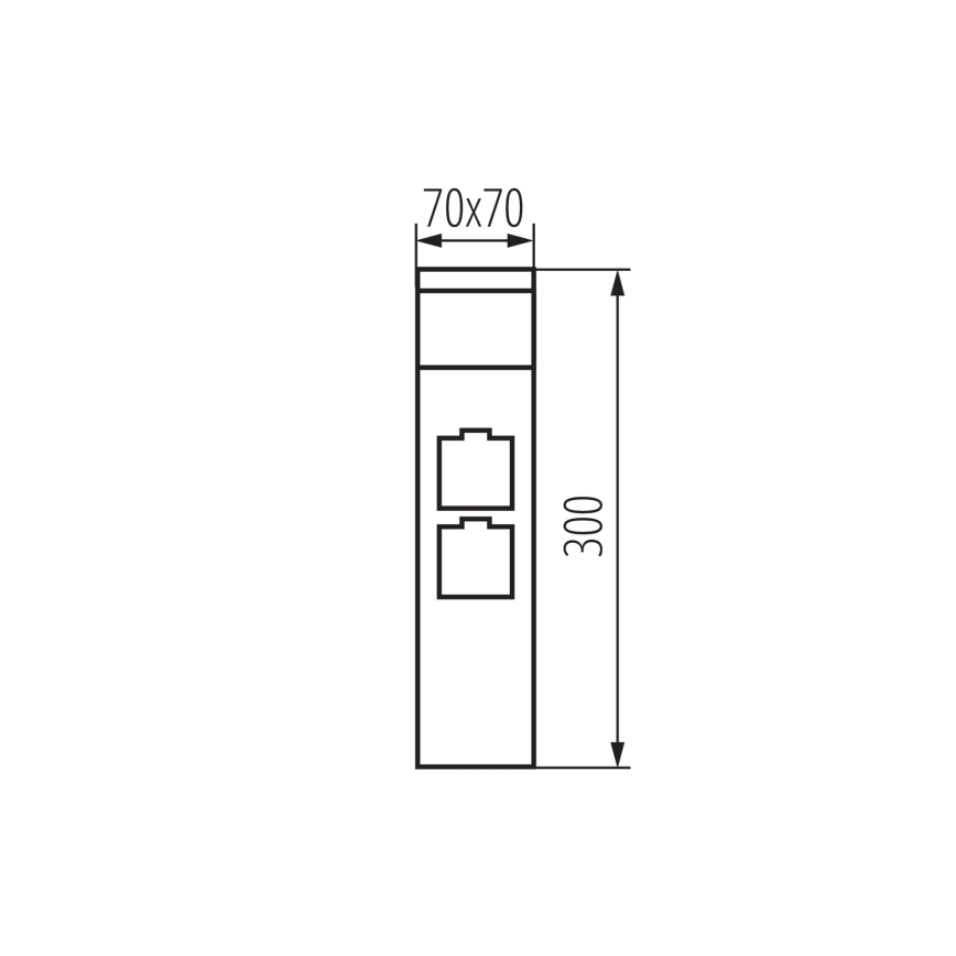 Екстериорна лампа с 2 контакта DASTEN 1xG9/11W/230V 30 см IP44 черен