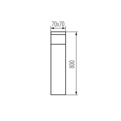 Екстериорна лампа DASTEN 1xG9/11W/230V 80 см IP44 черен