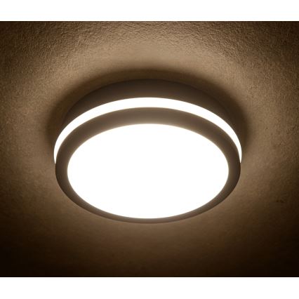 Екстериорна LED лампа за таван със сензор за движение BENO LED/24/30W/230V 3000/3500/4000K IP65 антрацит кръгъл