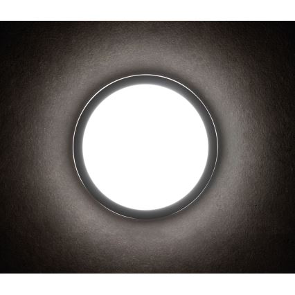 Екстериорна LED лампа за таван със сензор за движение BENO LED/24/30W/230V 3000/3500/4000K IP65 антрацит кръгъл