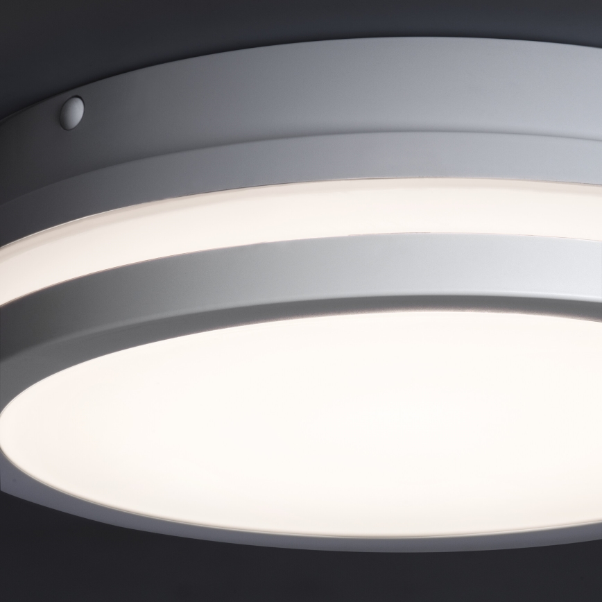 Екстериорна LED лампа за таван със сензор за движение BENO LED/24/30W/230V 3000/3500/4000K IP65 бял кръгъл