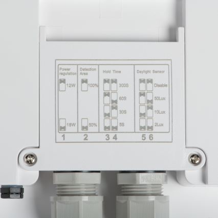 Екстериорна LED лампа за таван със сензор за движение BENO LED/24/30W/230V 3000/3500/4000K IP65 бял кръгъл