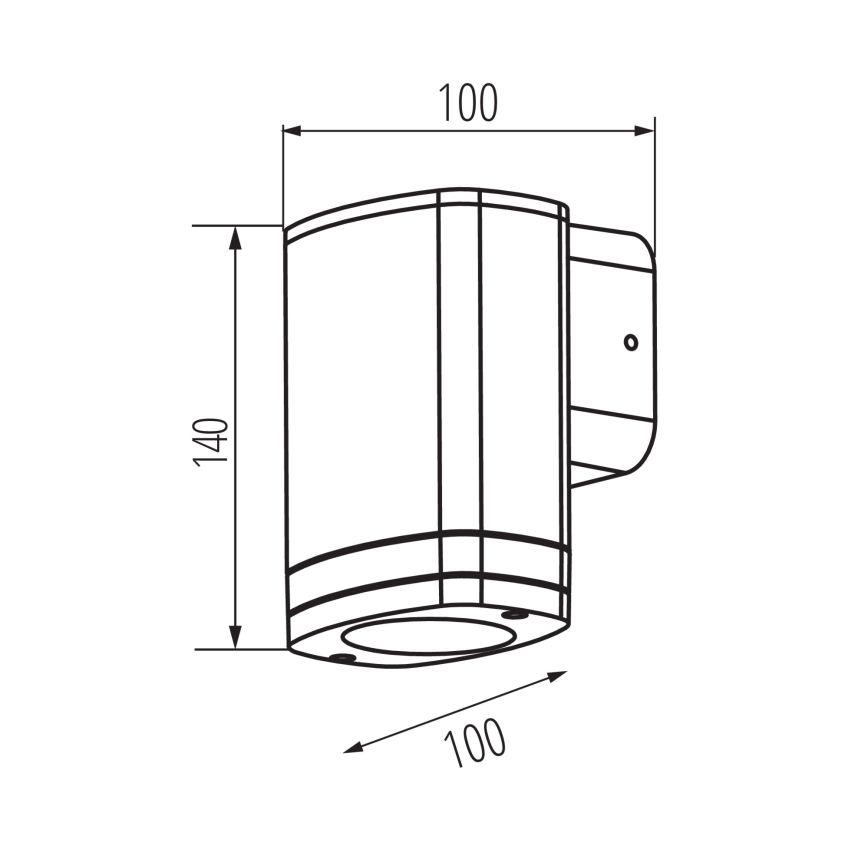 Екстериорен аплик ZEVI 1xGU10/10W/230V IP54 черен