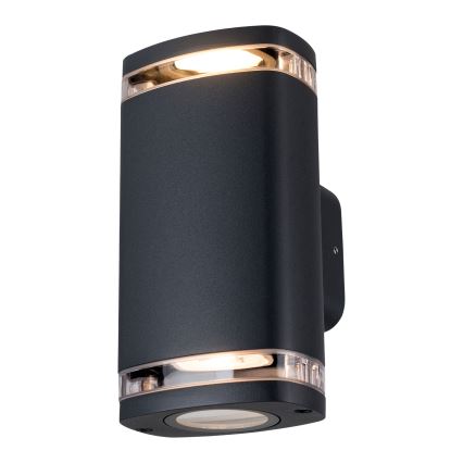 Екстериорен аплик ZEVI 2xGU10/10W/230V IP54 черен