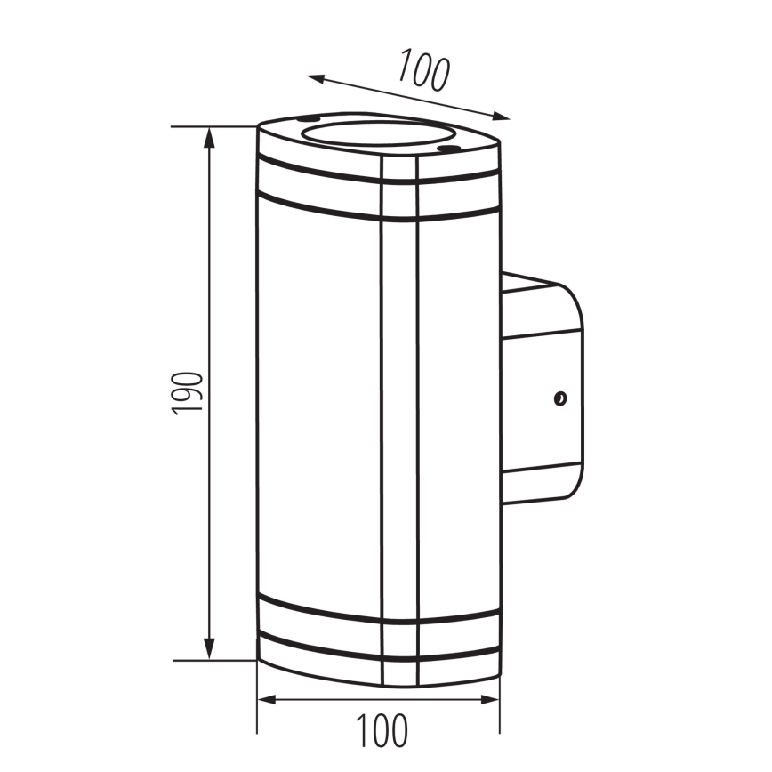 Екстериорен аплик ZEVI 2xGU10/10W/230V IP54 черен