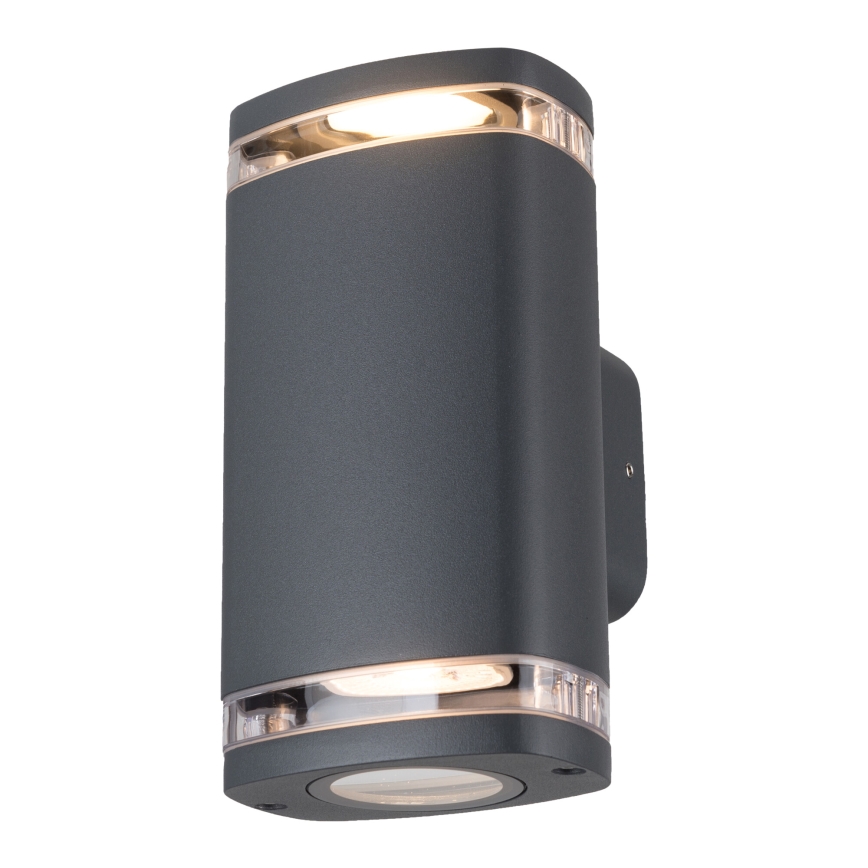 Екстериорен аплик ZEVI 2xGU10/10W/230V IP54 антрацит