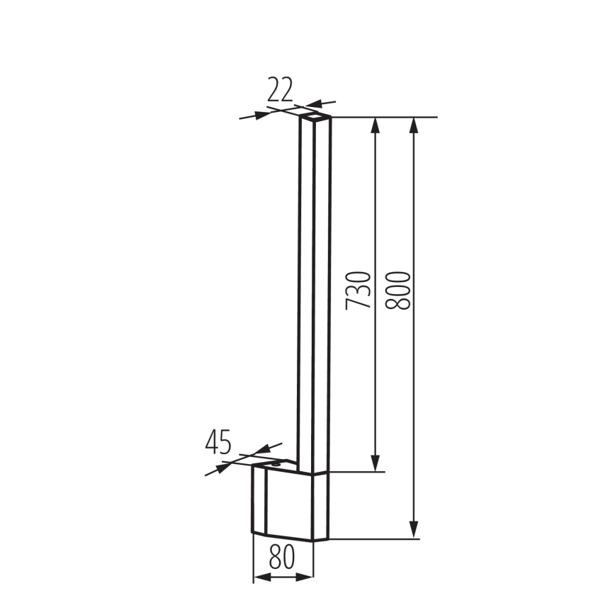 LED Екстериорен аплик YALTE LED/10W/230V 4000K IP54 черен