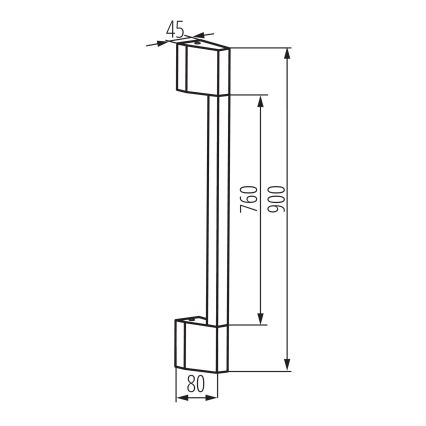 LED Екстериорен аплик YALTE LED/8W/230V 3000K IP54 черен