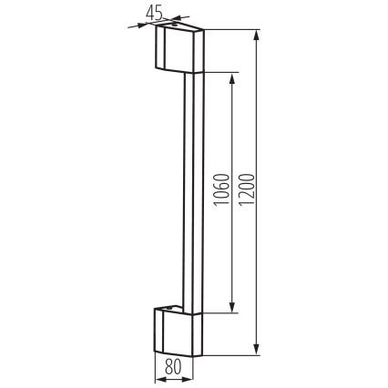 LED Екстериорен аплик YALTE LED/11W/230V 4000K IP54 черен