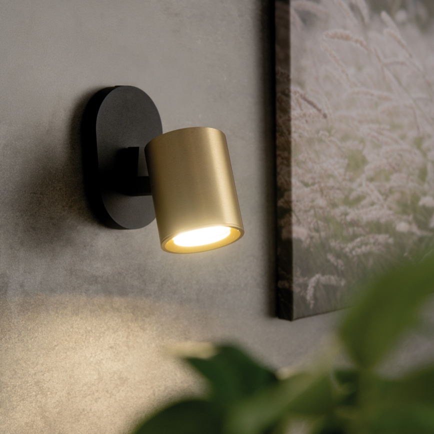 Спот аплик LAURIN 1xGU10/10W/230V месинг/черен