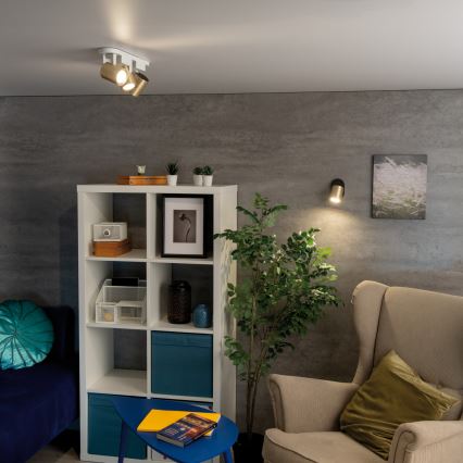 Спот аплик LAURIN 1xGU10/10W/230V месинг/черен