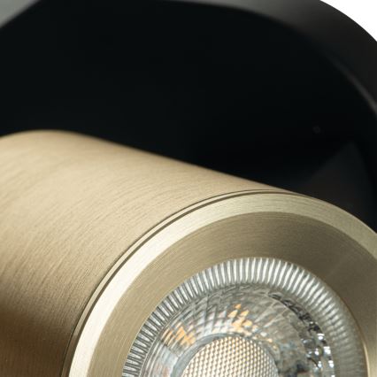 Спот аплик LAURIN 1xGU10/10W/230V месинг/черен