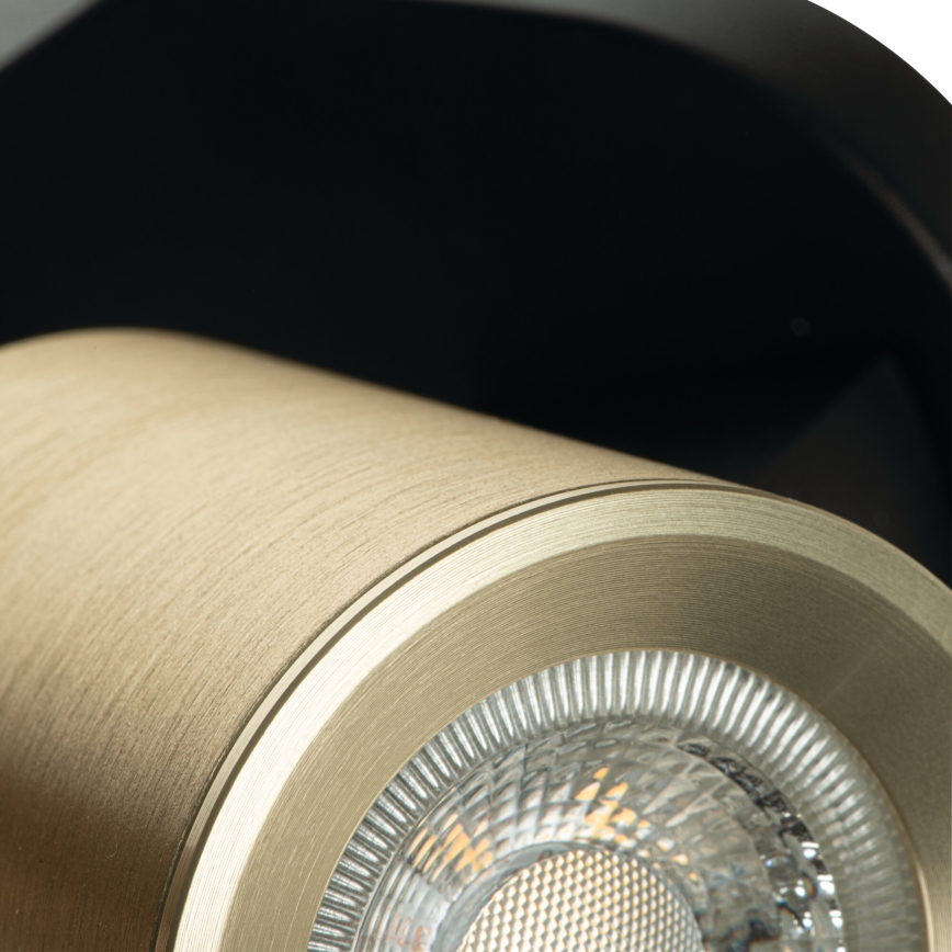 Спот LAURIN 3xGU10/10W/230V месинг/черен