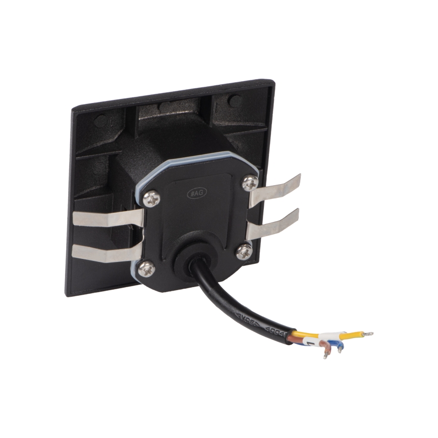 LED стълбищно осветително тяло с датчик за движение и сумрак EXIN LED/2,5W/230V 3000K IP65 черно правоъгълно