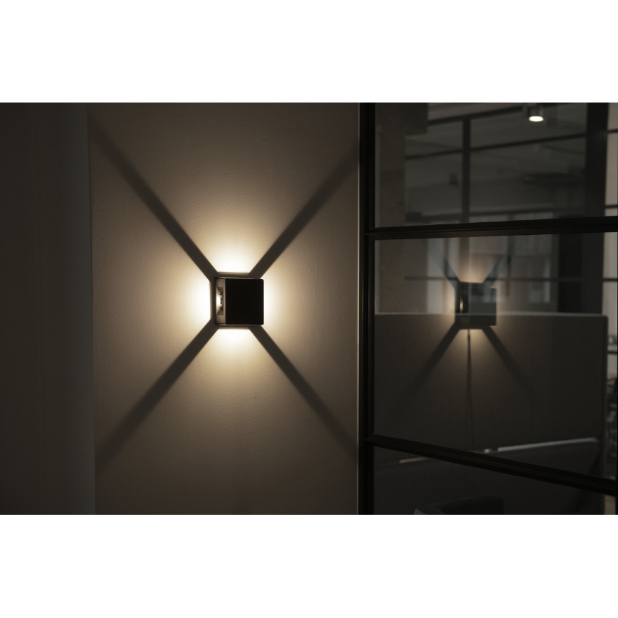 LED външно стенно осветително тяло REFAZI LED/6W/230V IP54 черно