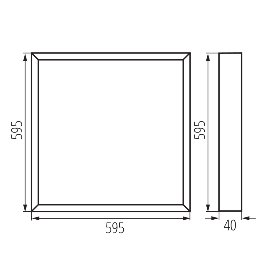 LED повърхностно монтиран панел BLINGO AIO LED/40W/230V 3000/4000/6500K 60x60 cm CRI 90