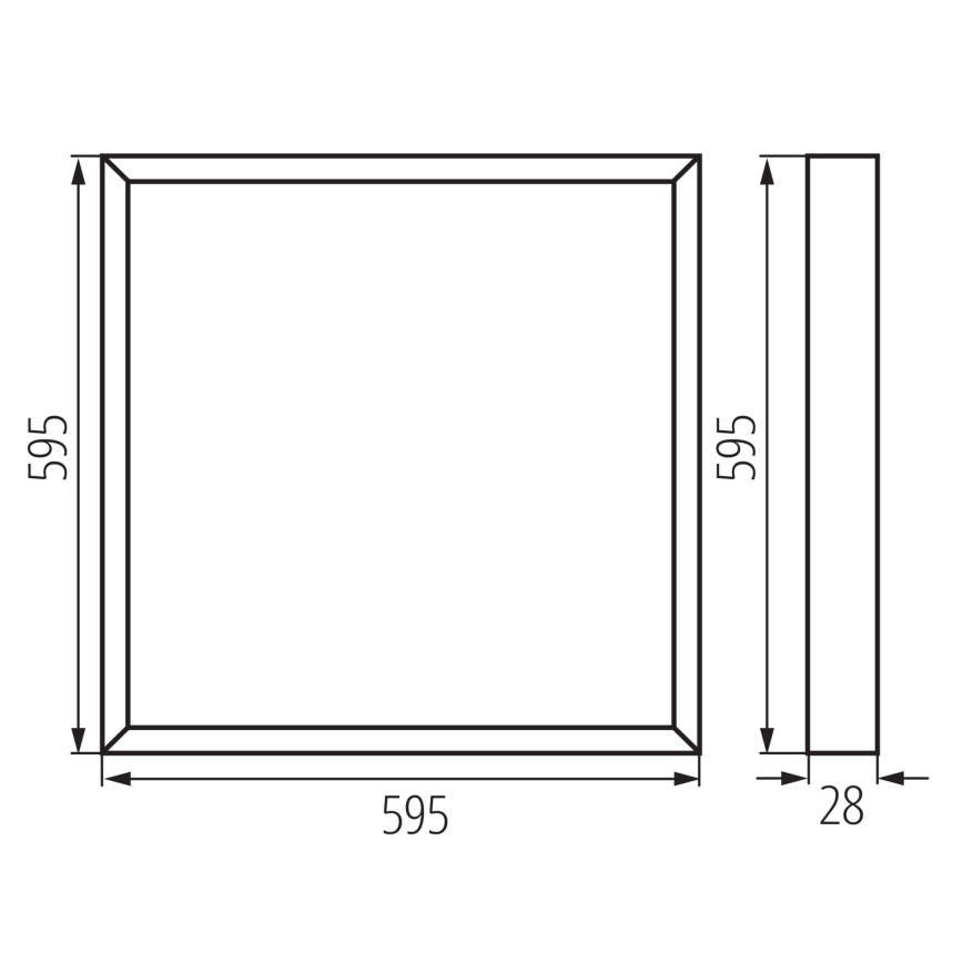 LED панел за окачен таван BLINGO UAIO LED/38W/230V 3000/4000/6500K 60x60 см CRI 90 UGR19