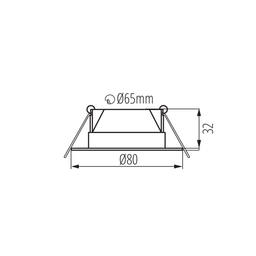 LED вградено осветително тяло FIZU LED/4W/230V 3000/4000/6500K черно