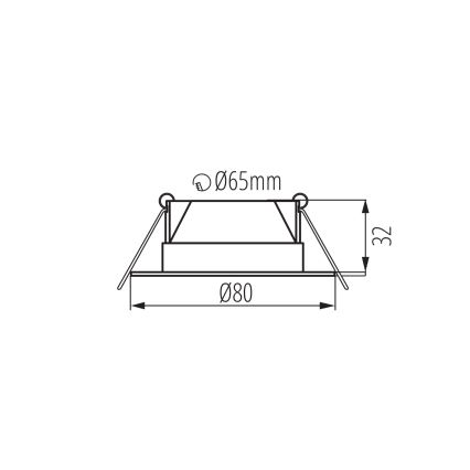 Вграден таванен LED осветител FIZU LED/4W/230V 3000/4000/6500K бял