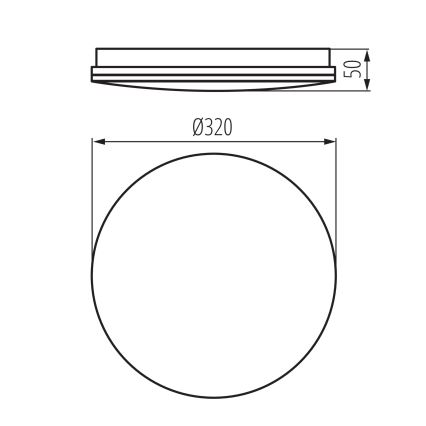LED таванно осветително тяло за баня ENELO LED/17W/230V Ø 32 см IP44