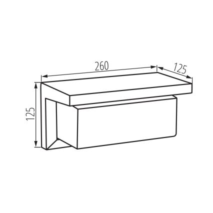 Външно стеново осветително тяло LERTO 1xE27/15W/230V IP54 черно