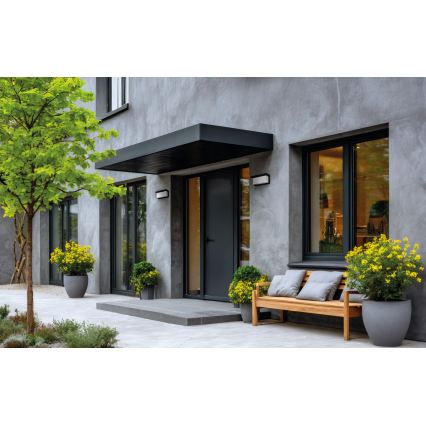 LED външно стенно осветително тяло LERTO LED/12W/230V IP54 черно