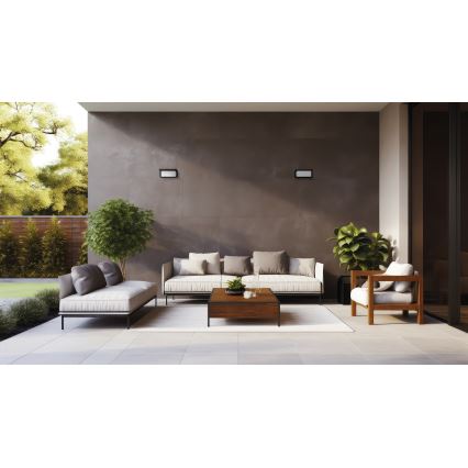 LED външно стенно осветително тяло LERTO LED/12W/230V IP54 черно