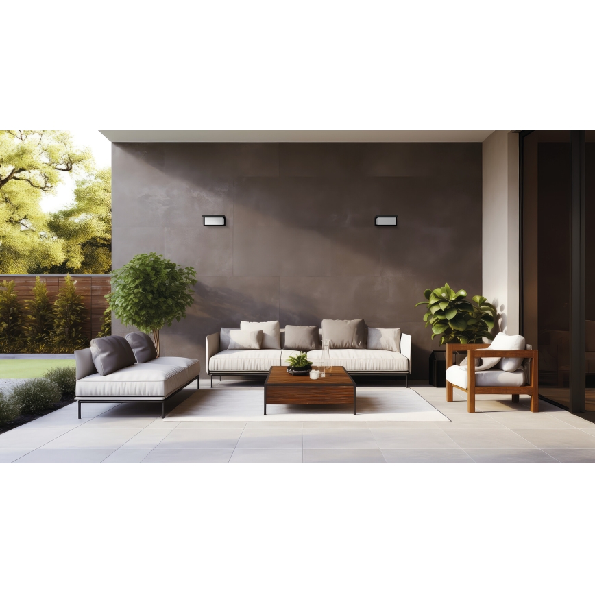 LED външно стенно осветително тяло LERTO LED/12W/230V IP54 черно