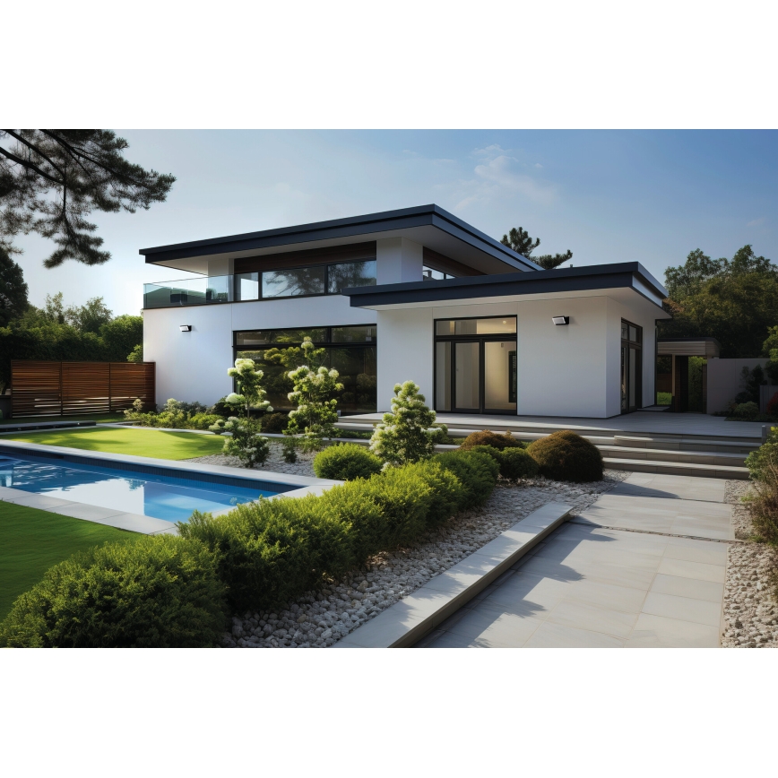 LED външно стенно осветително тяло със сензор за движение и сумрак XERTO LED/20W/230V 3000/4000/6500K IP44 черно