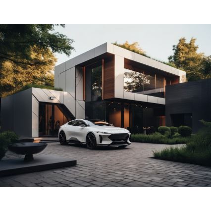 LED външно стенно осветително тяло със сензор за движение и сумрак XERTO LED/20W/230V 3000/4000/6500K IP44 черно