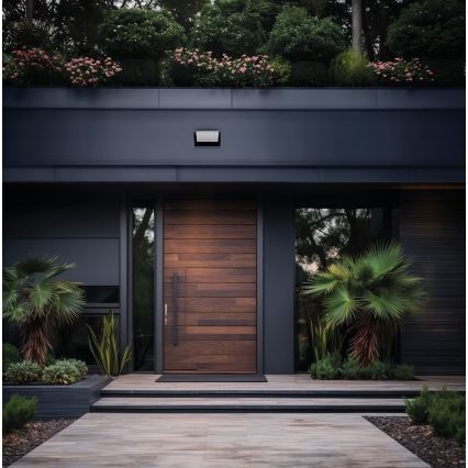 LED външно стенно осветително тяло със сензор за движение и сумрак XERTO LED/20W/230V 3000/4000/6500K IP44 черно