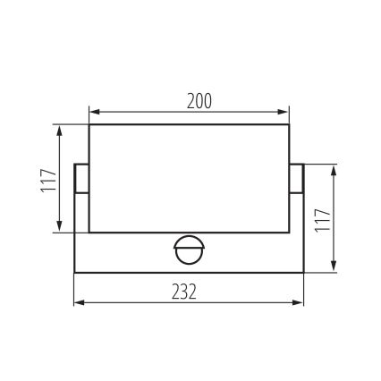 LED външно стенно осветително тяло със сензор за движение и сумрак XERTO LED/20W/230V 3000/4000/6500K IP44 черно