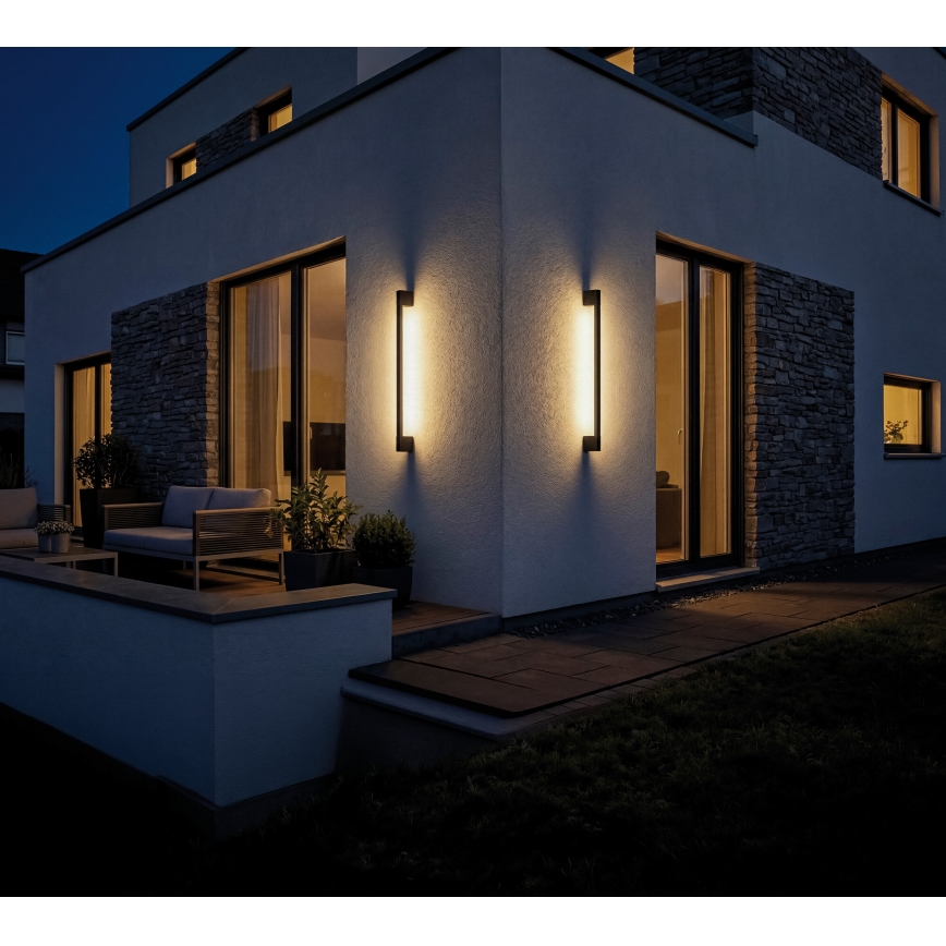LED външно стенно осветително тяло YALTE LED/8,5W/230V 3000/4000/6500K 93 cm IP54 черно