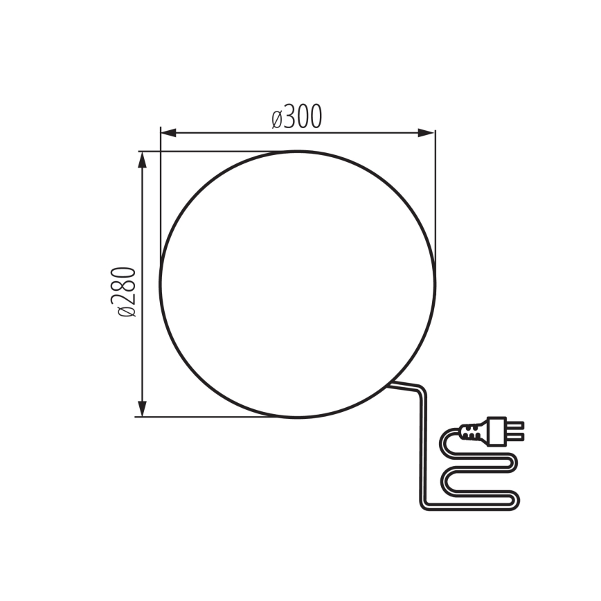 Външна лампа STONO 1xE27/20W/230V Ø 30 см IP65 бяла