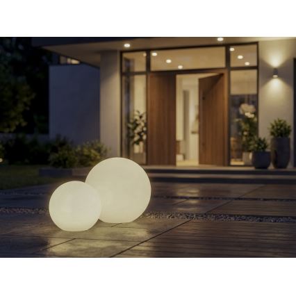 Външна лампа STONO 1xE27/20W/230V Ø 40 см IP65 бяла