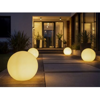 Външна лампа STONO 1xE27/20W/230V Ø 40 см IP65 бяла