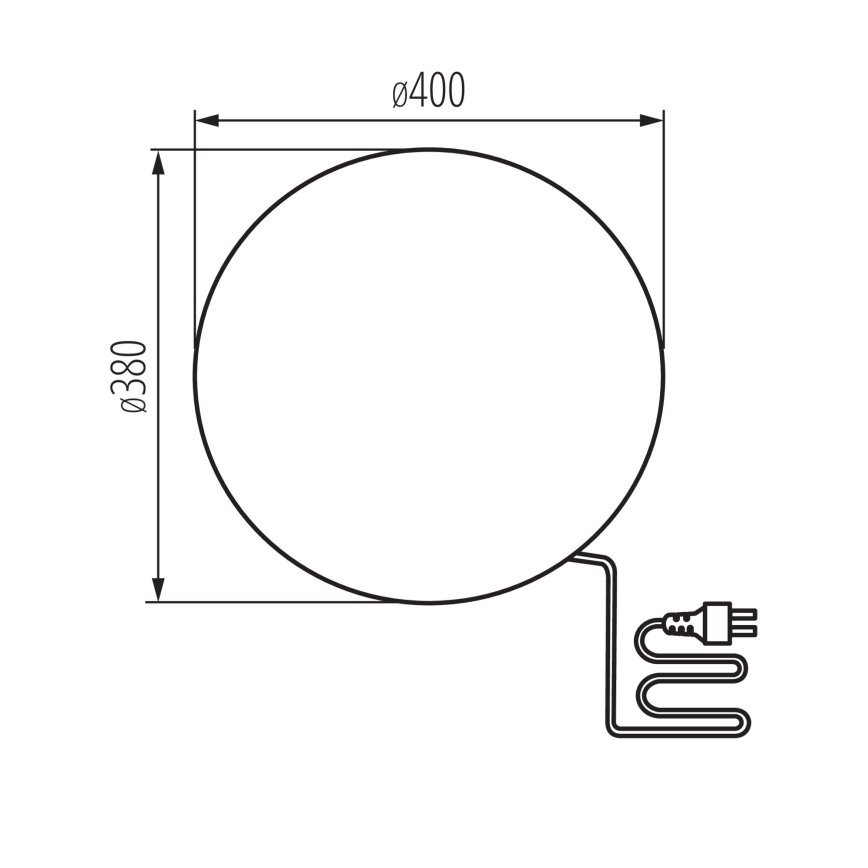 Външна лампа STONO 1xE27/20W/230V Ø 40 см IP65 бяла
