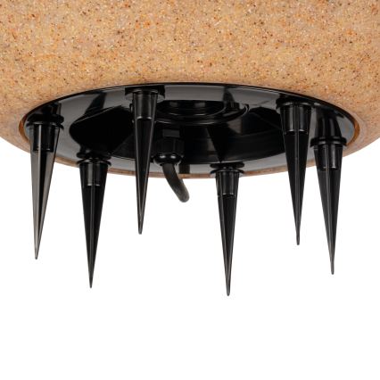 Външна лампа STONO 1xE27/20W/230V Ø 50 см IP65 бежова