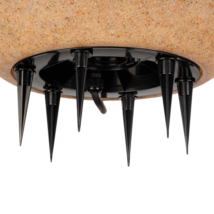 Външна лампа STONO 1xE27/20W/230V Ø 50 см IP65 бежова