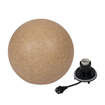 Външна лампа STONO 1xE27/20W/230V Ø 50 см IP65 бежова