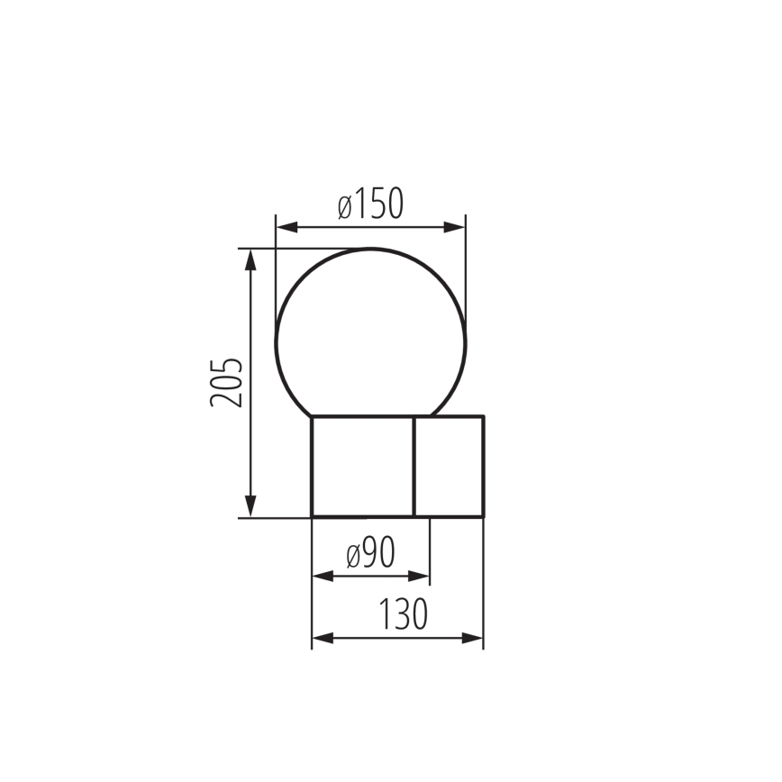 Външна стенна лампа STONO 1xE27/15W/230V IP65 антрацит