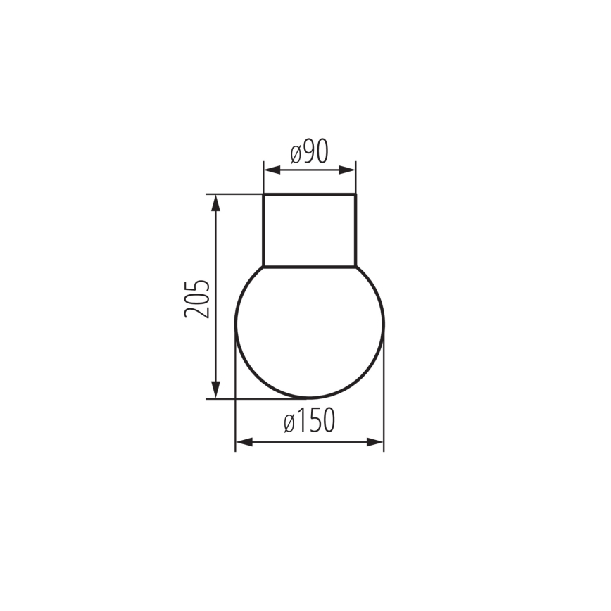 Външно точково осветително тяло STONO 1xE27/15W/230V IP65 антрацит