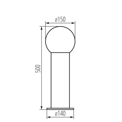 Външна лампа STONO 1xE27/15W/230V 50 cm IP65 антрацит