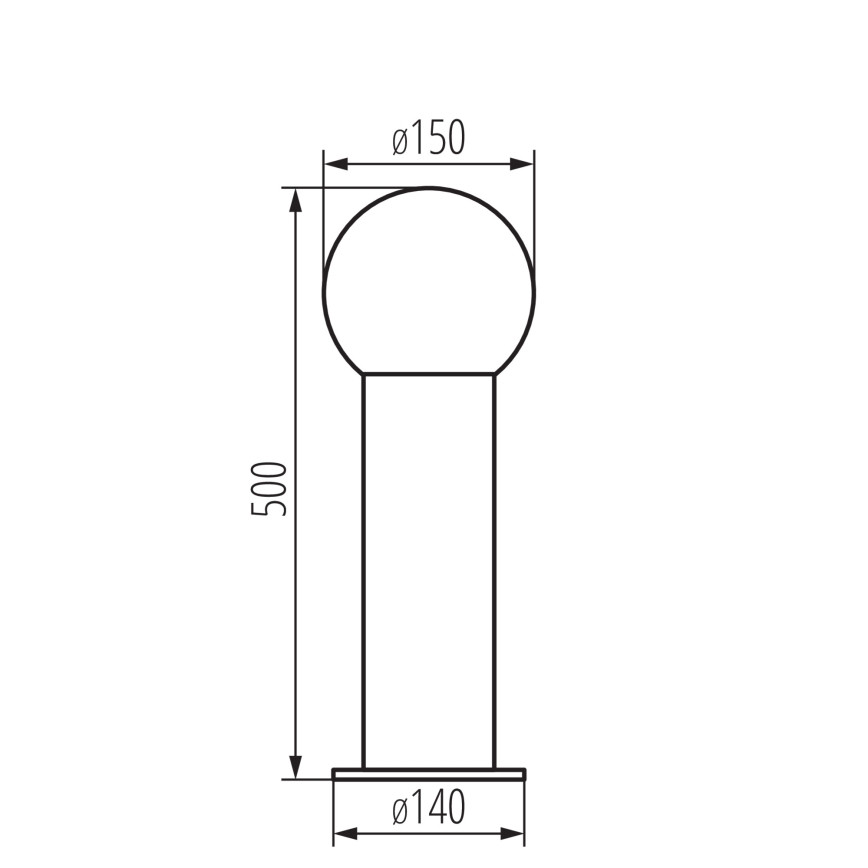 Външна лампа STONO 1xE27/15W/230V 50 cm IP65 антрацит